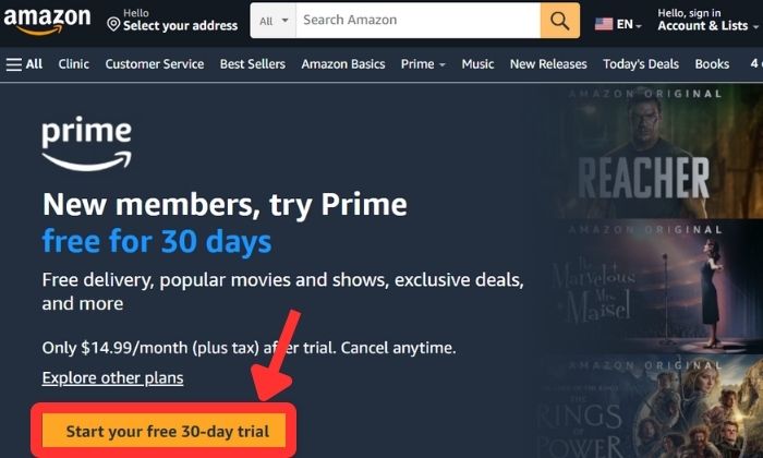 Amazon Prime 登録