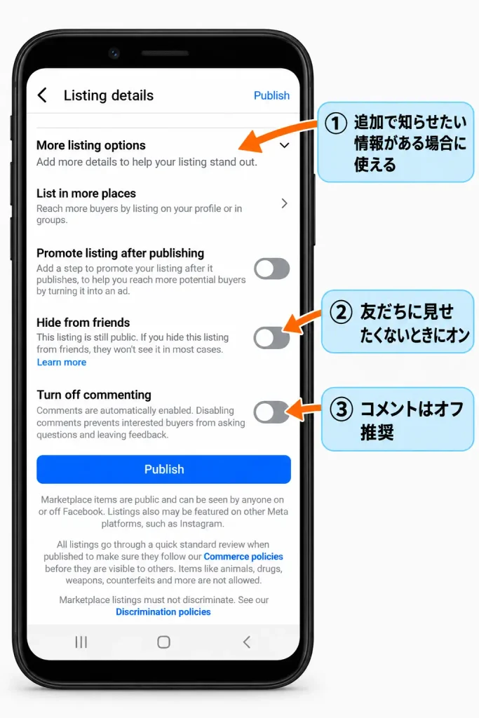 Facebook Marketplaceで不用品を売る手順-5
